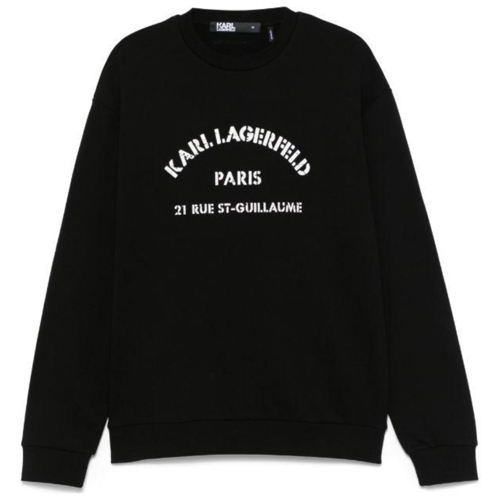 KARL LAGERFELD CREW NECK BLACK MEN SWEATSHIRT